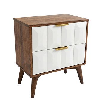 Black Modern Bedroom Nightstand with Minimalist Design and Metal Frame