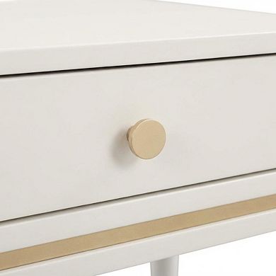 Nightstand with Soft-Close Drawers and Acacia Wood Construction