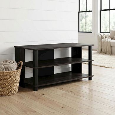 FurniFact Wooden 3-Tier TV Stand, TVs up to 40 inches