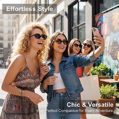 Retro Oval Sunglasses Women Y2K 90s Vintage Trendy Designer