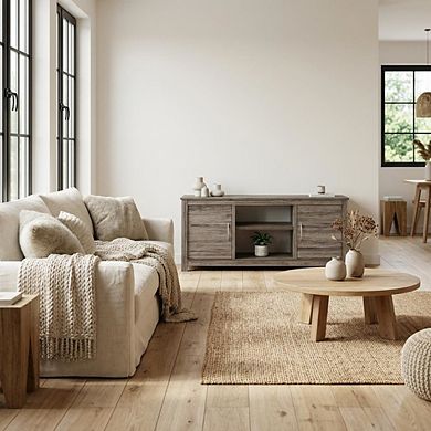 FurniFact Wooden TV Stand for 65 Inch Screens with Storage and Modern Design