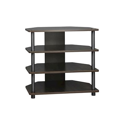 FurniFact 4-Tier TV Stand, Composite Wood Construction
