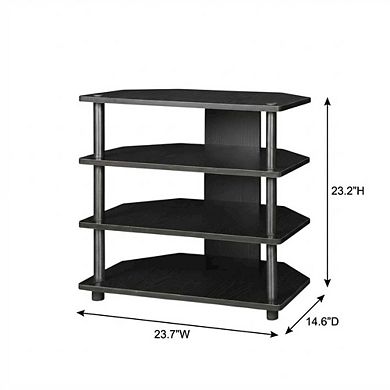FurniFact 4-Tier TV Stand, Composite Wood Construction