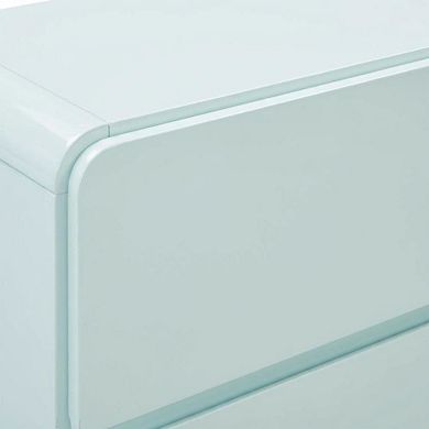 Bedroom Nightstand with Soft-Close Drawers and Acacia Legs