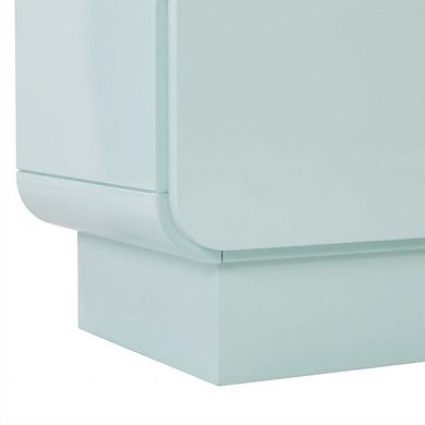 Bedroom Nightstand with Soft-Close Drawers and Acacia Legs