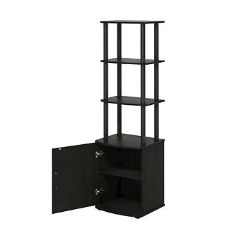 FurniFact Wooden TV Stand with Storage Cabinet and Tall Design