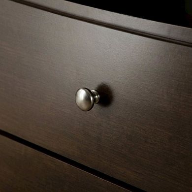 Tall Nightstand with 2 Drawers and Open Shelf for Bedroom Storage