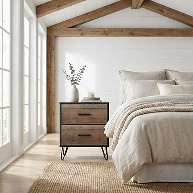 Nightstand with Legs and Full Extension Drawer Glide