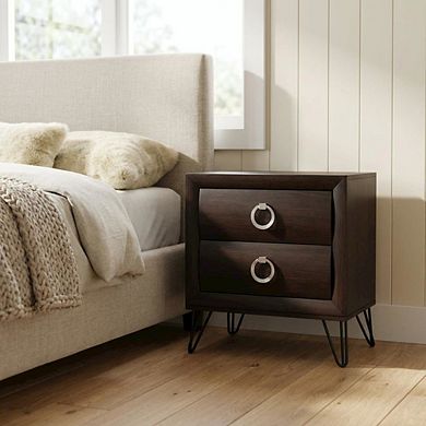 Nightstand with Transitional Style and Spacious Tabletop