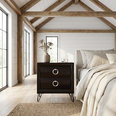 Nightstand with Transitional Style and Spacious Tabletop