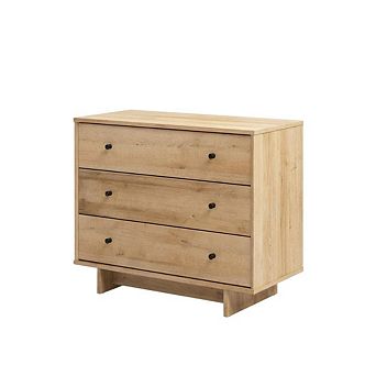 Nightstand with 3 Drawers and Modern Design