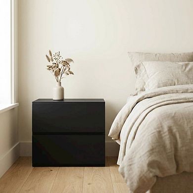 Starlight Canyon Home Nightstand with 1-Drawer, Folding Door, Modern Design for Bedroom Storage