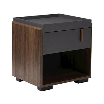Nightstand with One Drawer, Contemporary Style
