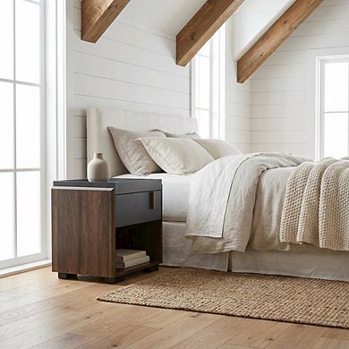 Nightstand with One Drawer, Contemporary Style