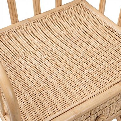 Rattan Nightstand with Bohemian Style and Modern Design