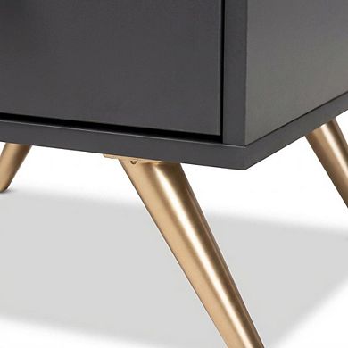 Contemporary Nightstand with Wooden Frame