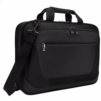 ZUQIETA 15.6" Laptop Messenger Briefcase with Shoulder Strap, Black