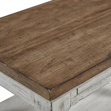 Antique Bedroom Nightstand with Chestnut Top and Single Drawer