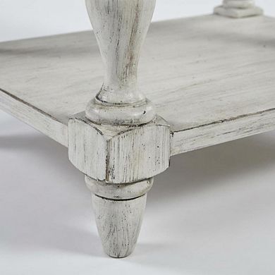 Antique Bedroom Nightstand with Chestnut Top and Single Drawer