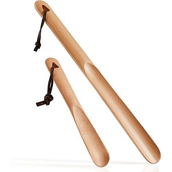 Great Ambitions Long Handle Shoe Horn, 2-Pack for Men, Women, Seniors & Kids