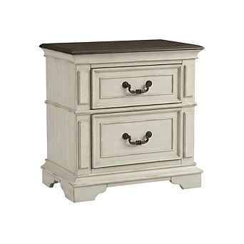 Nightstand with Solid Wood Frame for Bedroom Storage