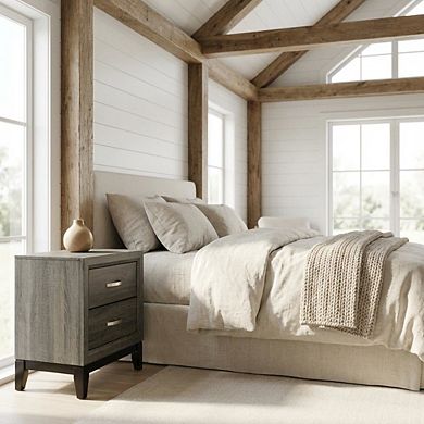 Nightstand with Transitional Style and Spacious Storage