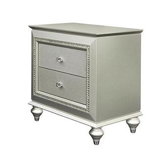 Nightstand with Glam and Contemporary Design for Bedroom Storage