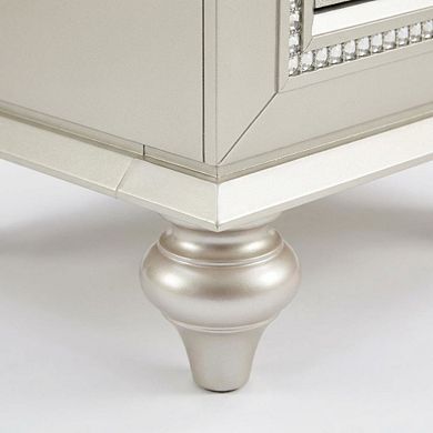 Nightstand with Glam and Contemporary Design for Bedroom Storage