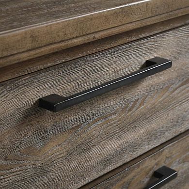 Solid Wood 2-Drawer Nightstand with Classic Design