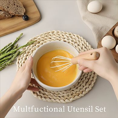 Heat Resistant Silicone Utensil Set for Nonstick Cookware Use