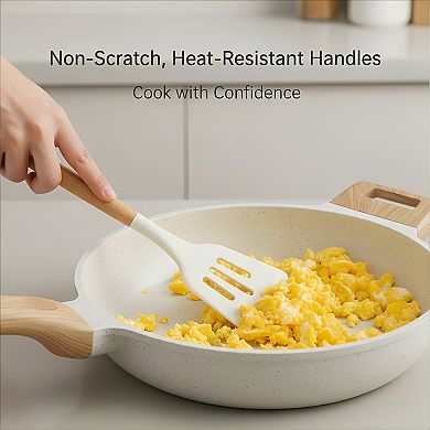 Heat Resistant Silicone Utensil Set for Nonstick Cookware Use