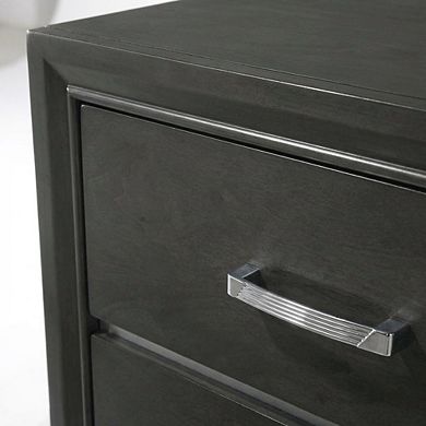 Nightstand with Transitional Style and Spacious Surface for Bedroom Storage