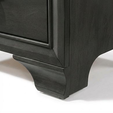Nightstand with Transitional Style and Spacious Surface for Bedroom Storage