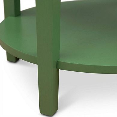 Nightstand with Wooden Drawer and Sturdy Construction