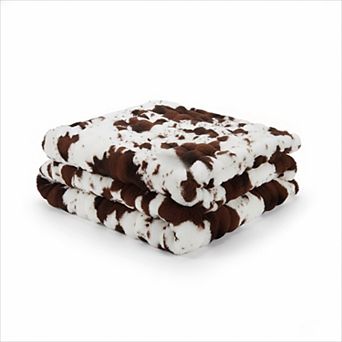 Faux Fur Throw Blanket Fluffy Plush Bubble Design for Couch