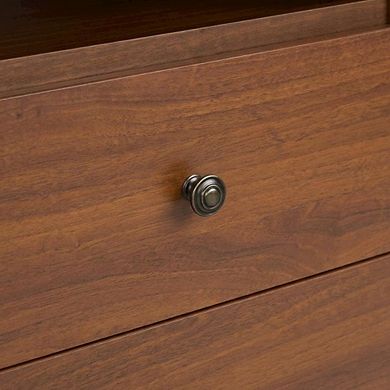 Monterey Tall Nightstand with Open Shelf and Dual Drawers