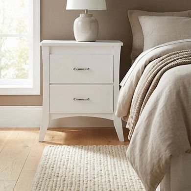 Nightstand with Modern Design and Storage Shelf