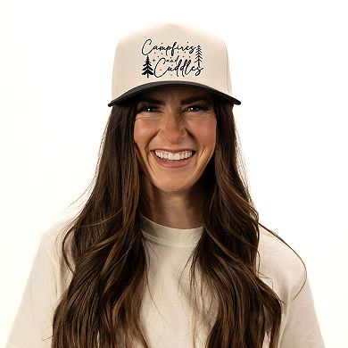 Campfires And Cuddles Script - Women's Canvas Trucker Hat