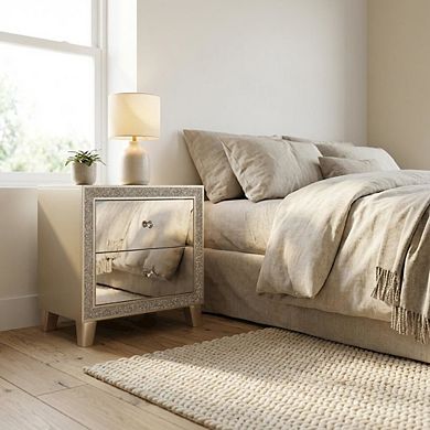 Nightstand with Elegant Finish for Bedroom