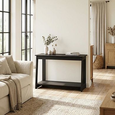 FurniFact Wooden TV Stand with Modern Storage Design