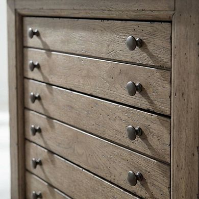 Bedside Chest with Charging Station and Modern Design
