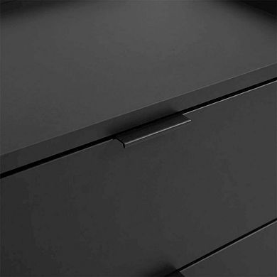 Nightstand with 2 drawers, Modern Rectangular Design, Laminate Finish