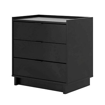 Nightstand with 3 drawers and modern rectangular design