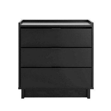 Nightstand with 3 drawers and modern rectangular design