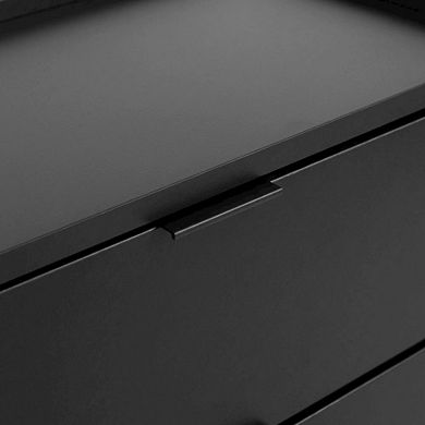 Nightstand with 3 drawers and modern rectangular design