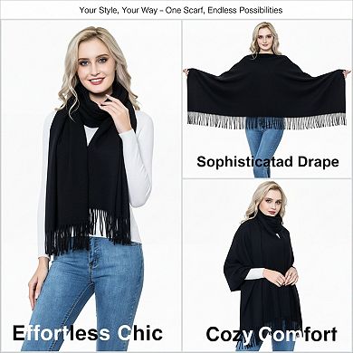 Thick Wool Scarf Shawl Large Super Soft and Warm for Travel