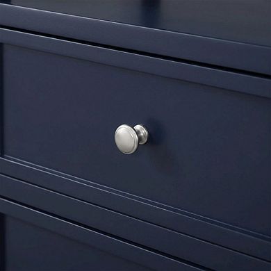 Midnight Blue Nightstand with 2 Drawers and Modern Design