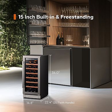 Ca'Lefort 15 inch Wine Cooler Refrigerator Fridge 33 Bottles