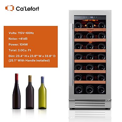 Ca'Lefort 15 inch Wine Cooler Refrigerator Fridge 33 Bottles