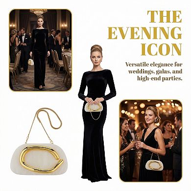 Evening Clutch Purses for Women PU Shoulder Bag Trendy Decoration with Chain